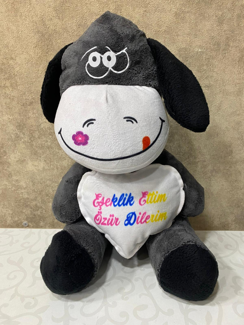 Peluş Eşek Özür Dilerim Yazılı